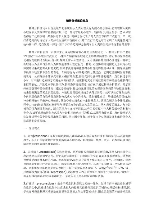 精神分析理论观点