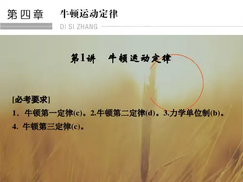最新-2021版高考物理总复习浙江专用课件:41 牛顿运动定律 精品