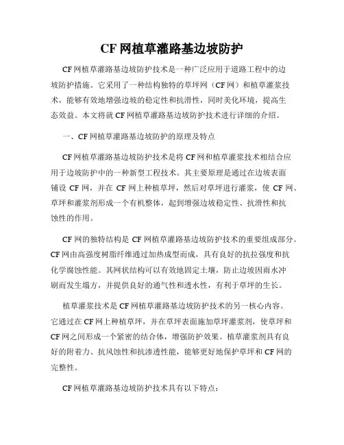 CF网植草灌路基边坡防护