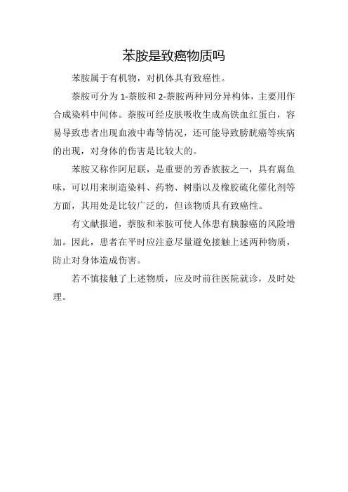 苯胺是致癌物质吗