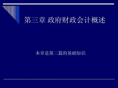 第三章政府财政会计概述