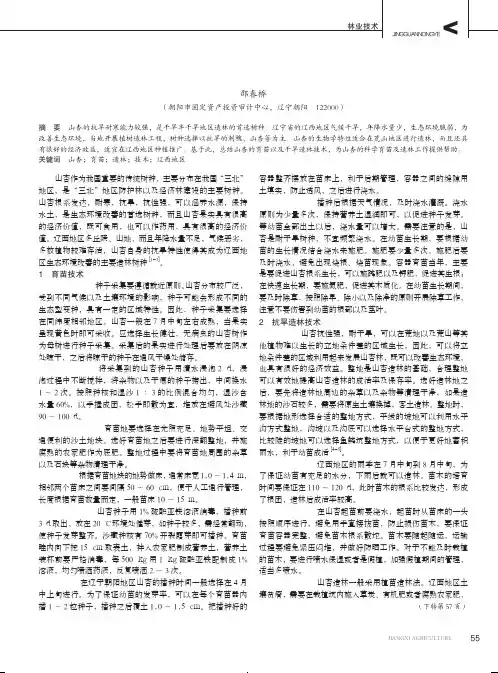 辽西地区山杏育苗及抗旱造林技术