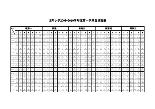 09秋课程总表
