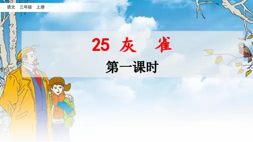 统编版三年级语文上册25.《灰雀 》第一课时课件(共20张PPT)