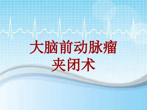 外科手术教学资料：大脑前动脉瘤夹闭术讲解模板
