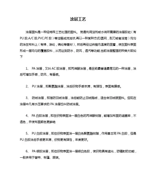 涂层工艺学习
