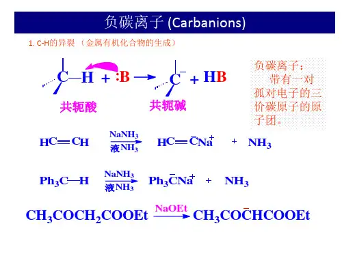 碳负离子简介
