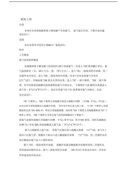 氯碱生产氯气工段.doc