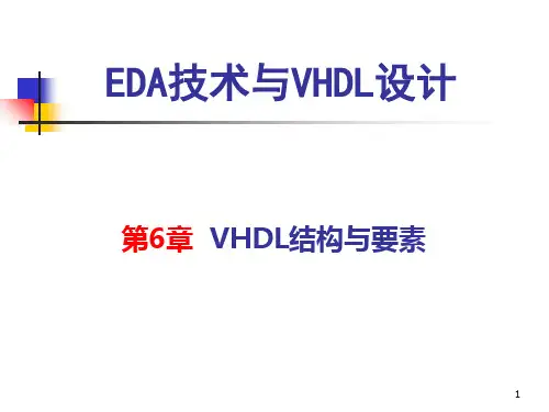 EDA技术与VHDL设计第6章VHDL结构与要素PPT课件