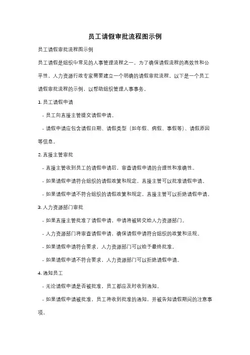 员工请假审批流程图示例