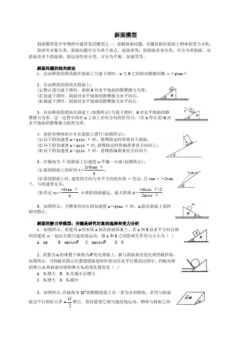 斜面模型