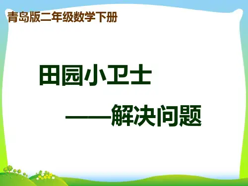 青岛版二年级下册数学课件 5.第五单元《解决问题》  (共11张PPT)