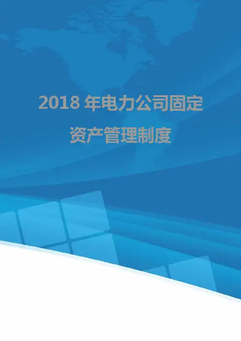 2018年电力公司固定资产管理制度