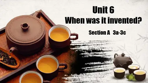 Unit 6 Section A(3a-3c)课件 人教版九年级英语全册