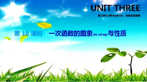 中考数学总复习 第三单元 函数及其图像 第10课时 一次函数的图象与性质课件