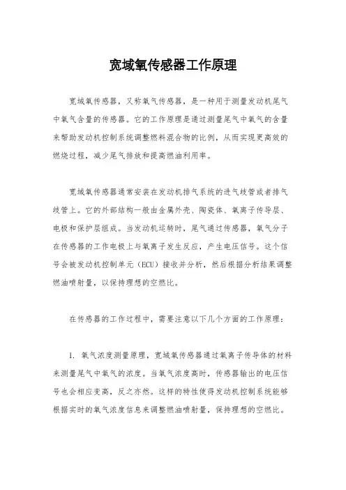 宽域氧传感器工作原理