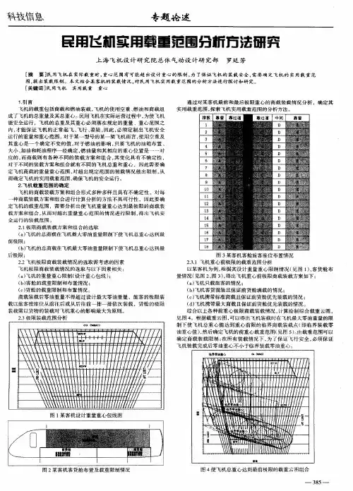 民用飞机实用载重范围分析方法研究