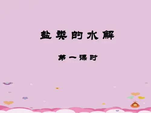 苏教化学选修 化学反应原理专题3 第三单元盐 类 的 水 解(共25张PPT)