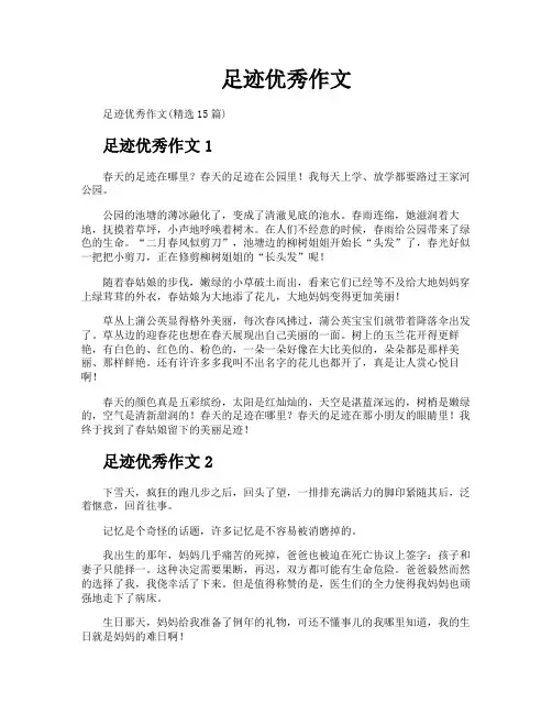 足迹优秀作文