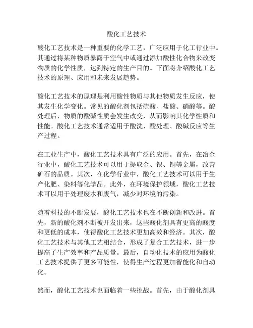 酸化工艺技术