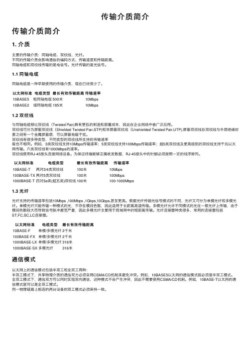 传输介质简介