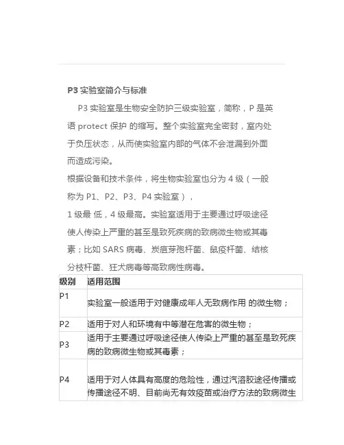 P3级实验室设计
