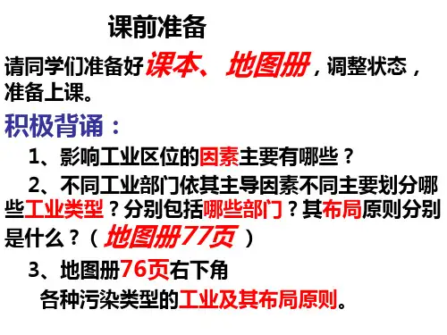 2017-2018学年高中地理鲁教版必修二课件：3.2工业生产与地理环境2(31张PPT)