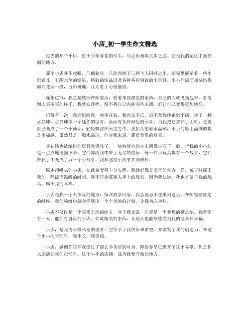 小店_初一学生作文精选
