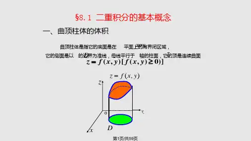 经济数学二重积分PPT课件
