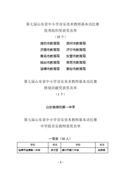 326-第七届山东省中小学音乐美术教师基本功比赛