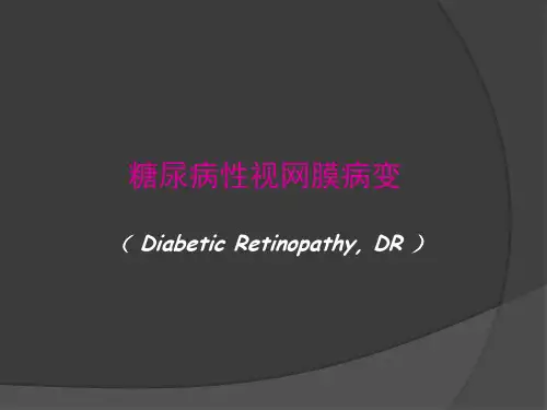 【眼科学】糖尿病性视网膜病变PPT课件
