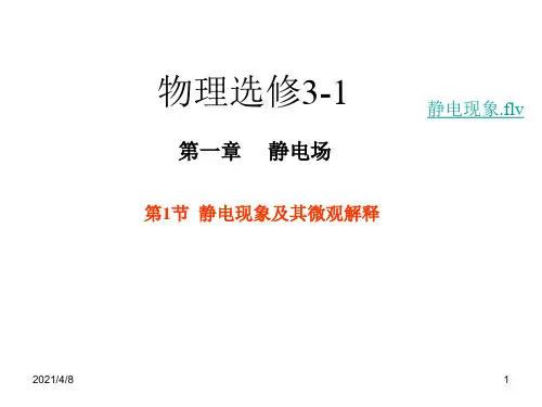 静电现象及其微观解释PPT课件
