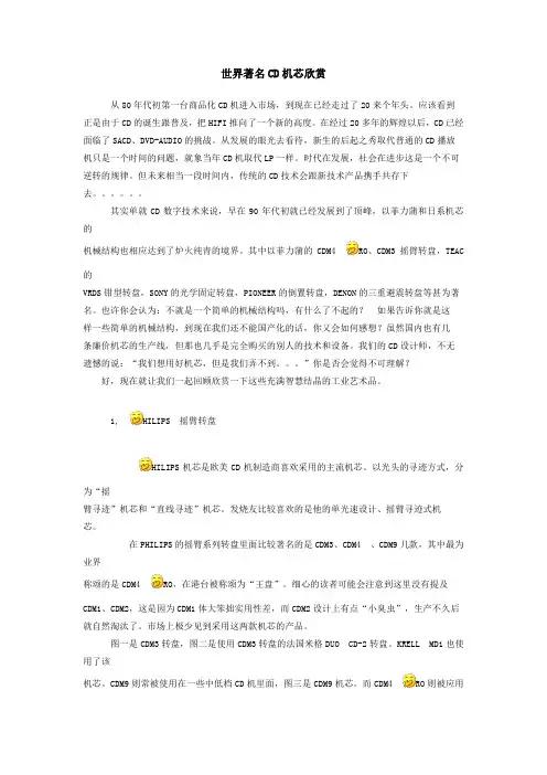 世界著名CD机芯欣赏