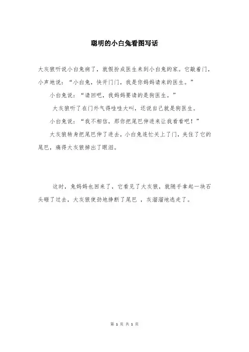 聪明的小白兔看图写话