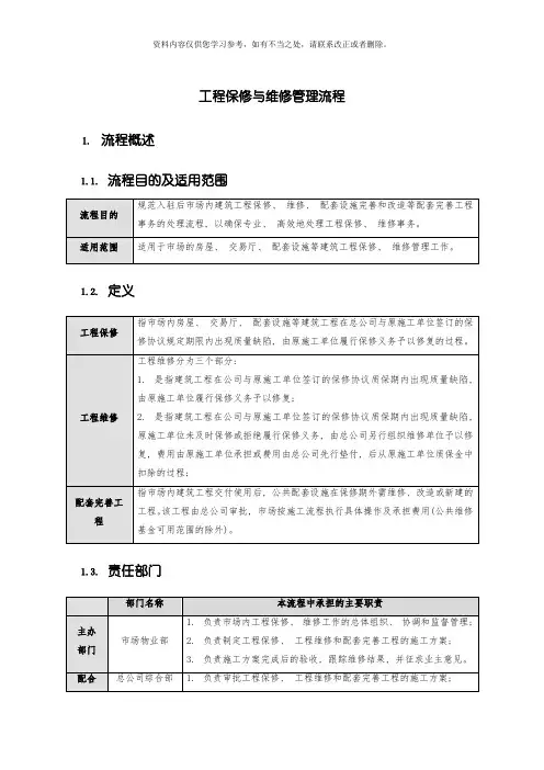 工程维保管理流程样本