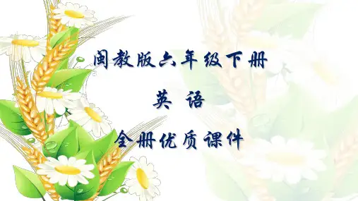 闽教版(三起) 英语六年级下册全册优质课件【精品】