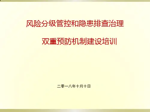 双重预防机制建设培训教材