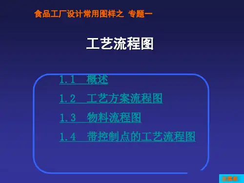 食品工厂设计常用图样之专题一工艺流程图