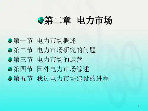 第二章电力市场