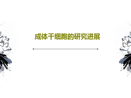 成体干细胞的研究进展38页PPT