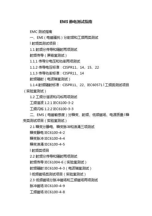 EMS静电测试指南