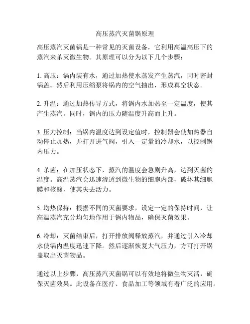 高压蒸汽灭菌锅原理