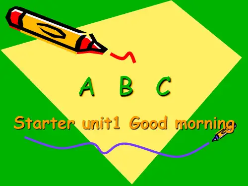人教版七年级上册Starter+Unit1+Good+morning+PPT课件