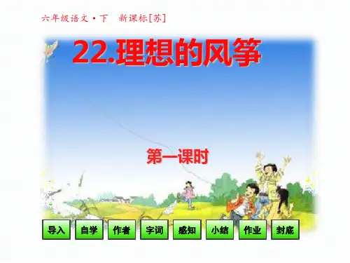 六年级下册语文课件22理想的风筝第一课时(共28张PPT) _苏教版