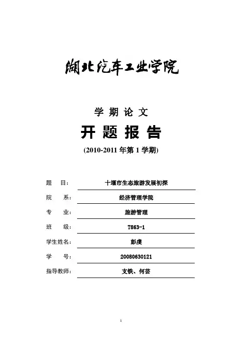 论文开提报告
