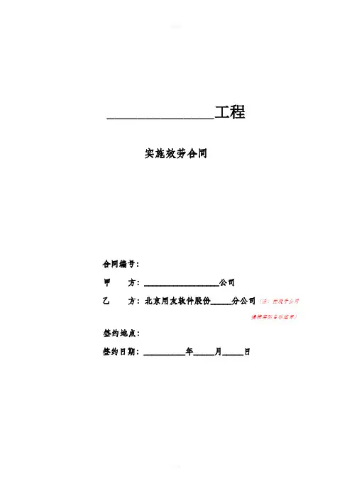 某软件实施合同模板(DOC格式)
