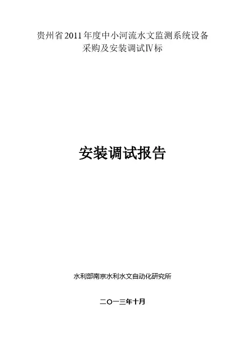 中小河流设备安装调试报告