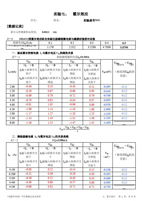 07.实验七、  霍尔效应