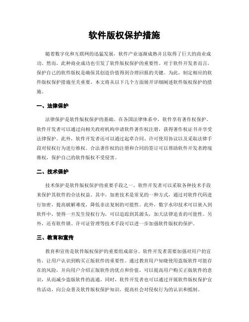 软件版权保护措施