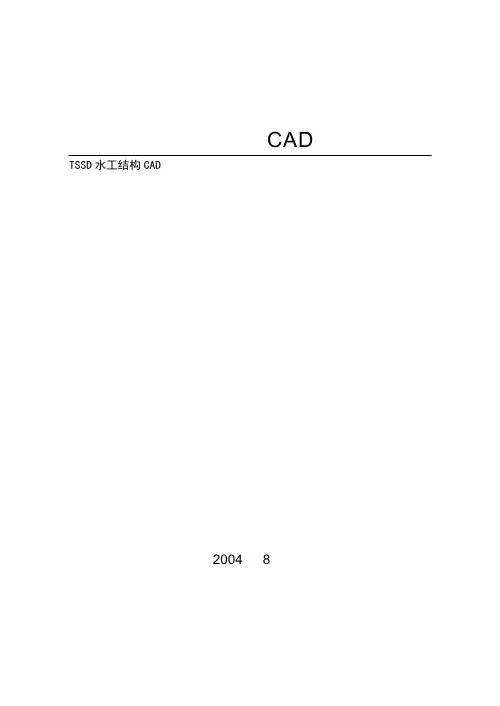 TSSD水工结构CAD说明书